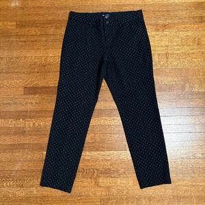 Gap Slim City Crop Pants Women's Size 6R Black Diamond Print Cropped Leg‎